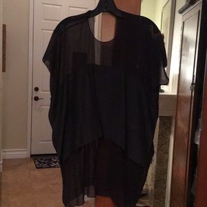 Costume National sheer silk blouse - open back
